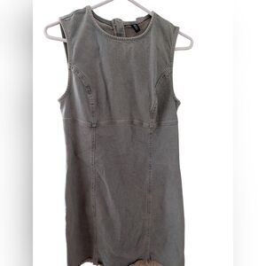 Divided Sleeveless Denim Mini Dress
